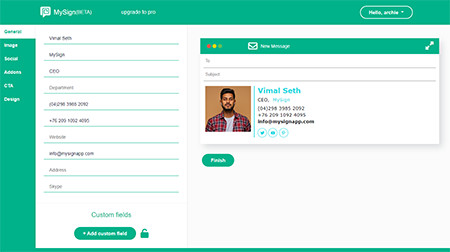 signature in one minute
